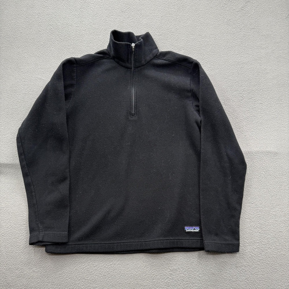 Patagonia Sweater Womens Small Black Fleece 1/4 Zip Mock Neck Pullover Top